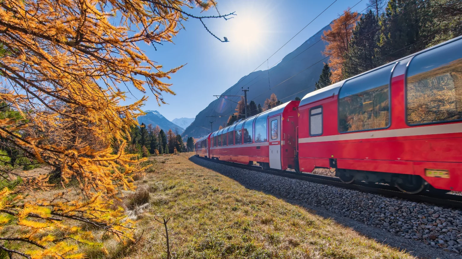 trenino bernina autunno