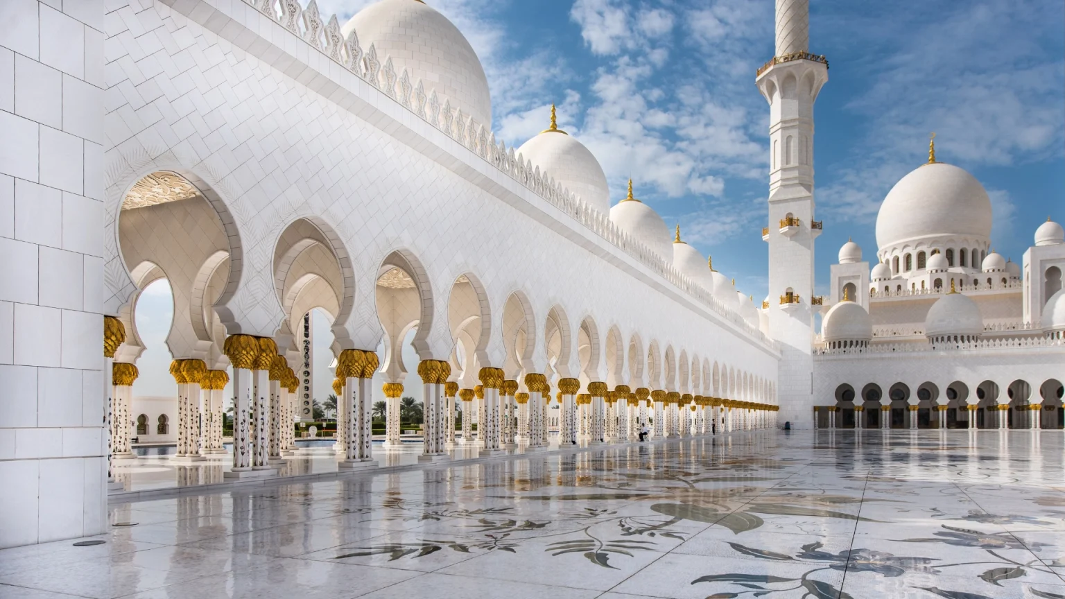 emirati arabi abu dhabi mosche bianca grand mosque